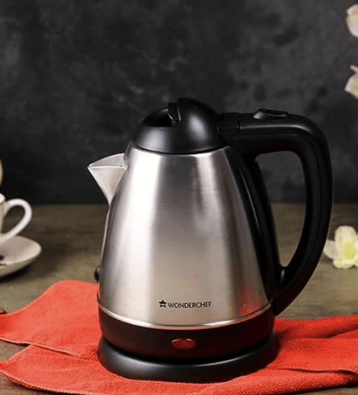 Wonderchef Luxe Automatic Stainless Steel Cordless Electric Kettle 1.2 Litre, 1800W, Ivory | Elegant design | Safety Lock - Image 2